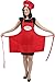 Red Kitchen Unisex Apron and Hat Set - for Men and Women - One Size Fits Most - Hotshot Chef Design