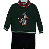 Boys Penguin and Lights Sweater Set with Pants and Shirt by Baby Togs (12M, 18M, 24M)