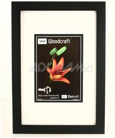 Milburn Woodcraft Series 8" x 12" Wood Frame for a 5x7" Photograph, with a 7/8" Wide Molding, Color: Inspire Black