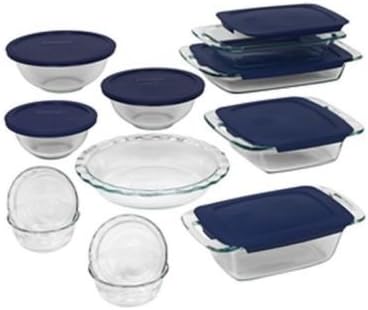 Pyrex 19-pc. Easy Grab Glass Bakeware Set with Plastic Lids