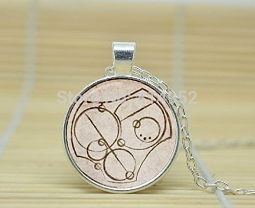 VintaStore Art Glass Necklace Doctor Who Inspired Inspired I Love You In Circular Gallifreyan Necklace Jewelry A4257