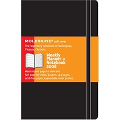 Moleskine Softcover Wochenkalender-Notizbuch 2008. 12 Monate. Taschenformat. Wochenkalender-Notizbuch