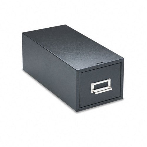 Buddy Products 1346-4 Buddy Products Single Drawer Steel 4 x 6 Card Cabinet - 16D - 1500-Card Cap - BK