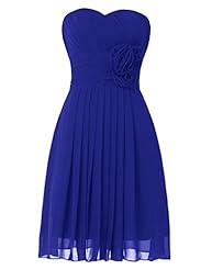 Sweetheart Chiffon Floral Print Flowy Pleated Homecoming Dress/Bridesmaid Dress/Prom Dress/Party Dress 