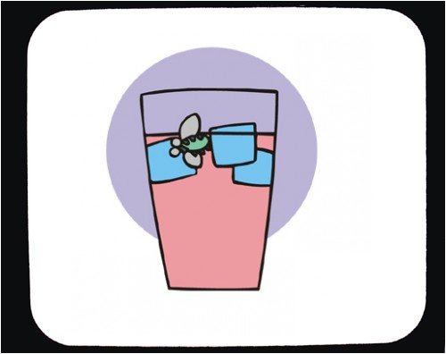 Mauspad mit Dekoration - Insekt, Limonade, Bug, trinken