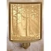 Woodland Sunbeams- Fine Porcelain Lithophane Curved Night Light
