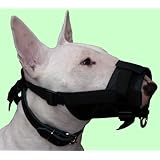 Adjustable Nylon Dog Muzzle No Bite 10"-13.3" Size Large, Black, Bullterrier, Boxer, Doberman, German Shepherd