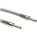 Iwatani PTFE Super Flex Hose Braided with Stainless Steel 304, Male Pipe Fittings, 1/4ID, 12" L, 1.97" Bend Radius