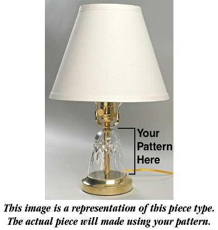 Waterford Lismore Electric Lamp W/Shade HC