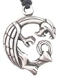 Oroborus Demon Pewter Pendant Necklace