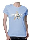 Star Trek - Tri-Delta Shields - Light Blue Womens Basic Cotton Tee
