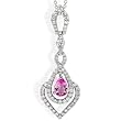 1-1/4ct TW Pink Sapphire & Diamond Necklace in 18kt Gold