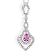 1-1/4ct TW Pink Sapphire & Diamond Necklace in 18kt Gold