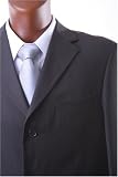 Men's Super 140's 100% Wool Single Breasted 3 Button Brown Stripe Dress Suit with Single Pleated Pants***New for the Season!!!