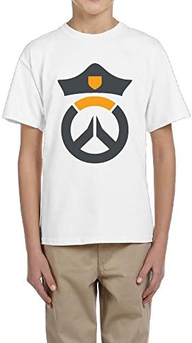 Yr8kk Unisex Kid's Over Watches Shooting War Game FPS T Shirt White