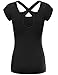 FPT Womens Basic Short Sleeve T-Shirt With Cross Over Back (S-3XL)