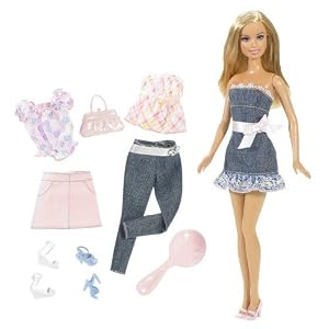 Barbie Doll and Denim Fashion Set by 
