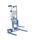 Genie GL-8 Aluminum Straddle Base Material Lift with Steel Forks and Winch Handle, 120.5