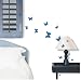 18 Vibrant Blue Butterflies Vinyl Home Wall Art Sticker Decals image 1
