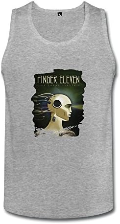 LANFENG Men's Finger Eleven Life Turns Electric Tank Tops Size S HeatherGray
