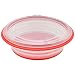 FoldTuk 6 Cup Round Collapsible Bakeware and Storage Container, Red