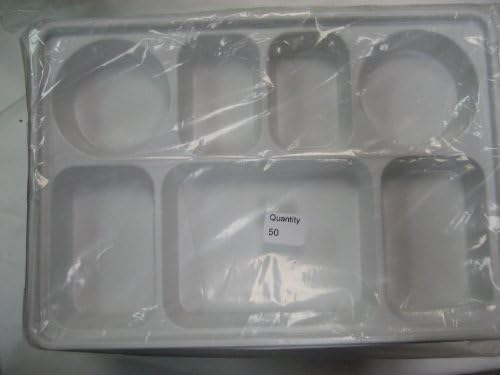 Plastic 7 Section Plate Pack of 10 Plates
