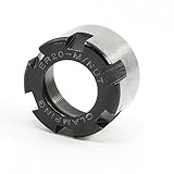 uxcell　コレットナット　28 x 19mm　金属素材　ブラック　シルバートーン　ER20-M