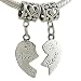 Aunt and Niece Heart Sterling Silver Bead Charms for European Bracelet Aunt and Niece Heart Sterling Silver Bead Charms for European Bracelet