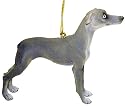 4" Gray Greyhound Canine Dog AKC Christmas Ornament