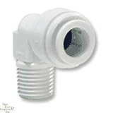 JG 1/4 inch x 1/4 inch NPTF Male Elbow - White