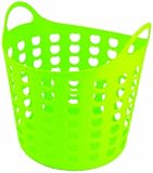 Elliotts Funky Cleaning Plastic Laundry Basket, Green