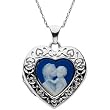Sterling Silver Mother and Child Cameo Locket