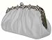 Premium Abendtasche-Brauttasche mit Strass in Weiß