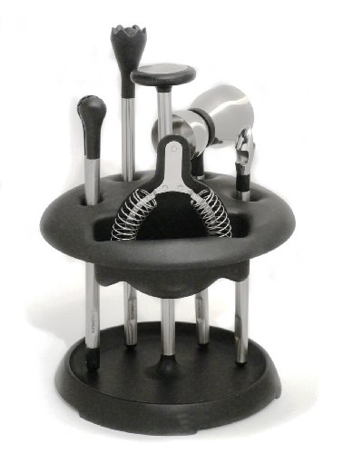 Metrokane Rabbit 6 Piece Bar Tool Set with Caddy