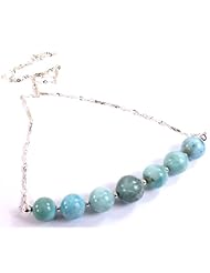 925 Sterling Silver Larimar Necklace, 18 1/2 Inches