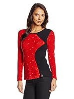 ZERGATIK Camiseta Manga Larga Lizas (Rojo)