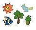 Fox Run Aloha Tropical Cookie Cutter Set, 5Piece, Silver