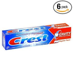 Crest Cavity Protection Toothpaste, Regular, 8.2-Ounce Tubes (Pack of 6)