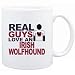 Mug White " Real guys love a Irish Wolfhound " Dogs