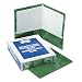 Oxford 51717 Laminated Two-Pocket Portfolios, 100 Sheet Capacity, Green, 25/Box