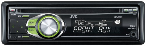 JVC KD-R302 CD/MP3/WMA Car Stereo with Front Aux Input -Green Illumination