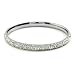 JEWELRIESHOP Bling Rhinestones Crystal Stainless Steel Eternity Bangle Bracelet, Handmade Pave Fireball