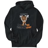 Hoodie Mens Black  Shinty GETS HURT  Sports XLarge