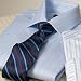 Blue Textured Stripe Dress Shirt
