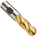 Niagara Cutter RMB449 Cobalt Steel Ball Nose End Mills, Inch, Right Hand, Weldon Shank, TiN Finish, Roughing Cut