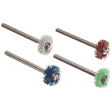 JoolTool 3M 5 Piece Deluxe Miniature Bristle Brush Kit Assembled with 1/8" Mandrel, 4 Ply, 9/16" Diameter