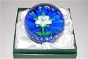 'victorian' style daisy design paperweight with millefleur