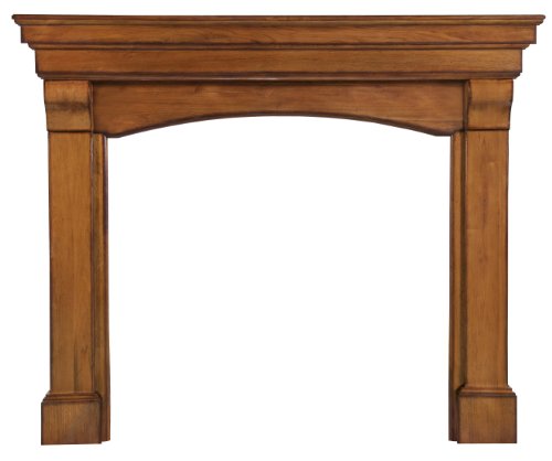 41pkZfCIVgL Pearl Mantels Blue Ridge Fireplace Mantel, Distressed Oak Finish with 48 inch Interior Opening