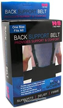 H&amp;B by Tectron® Belt Support Lumbar Lower Back Waist Brace Lift Lifting Heavy Weight Support