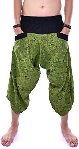 Native pants Men's Ronnie Tree Runner Samurai Pants Free Size XS-2XL Black